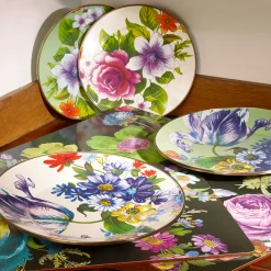 MacKenzie-Childs Flower Market Salad/Dessert Plate - White* Outdoor Entertaining