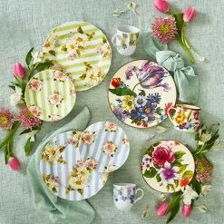 MacKenzie-Childs Flower Market Salad/Dessert Plate - White* Outdoor Entertaining