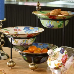 MacKenzie-Childs Flower Market Serving Bowl - Green* Outdoor Entertaining