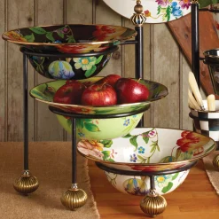 MacKenzie-Childs Flower Market Serving Bowl - Green* Outdoor Entertaining