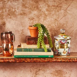 MacKenzie-Childs Flower Market Small Canister - White* Room Accents