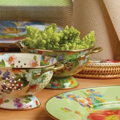 MacKenzie-Childs Flower Market Small Colander - Green* Kitchen Utensils & Tools