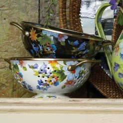 MacKenzie-Childs Flower Market Small Colander - White* Kitchen Utensils & Tools