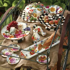 MacKenzie-Childs Flower Market Small Compote - White* Outdoor Entertaining