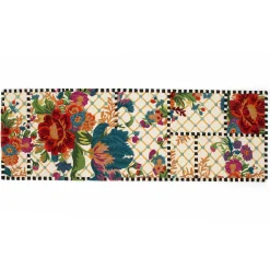MacKenzie-Childs Flower Market Trellis Rug - Ivory - 2'8" X 8' Runner* Rugs