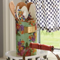 MacKenzie-Childs Flower Market Utensil Holder - Green* Kitchen Storage & Organization