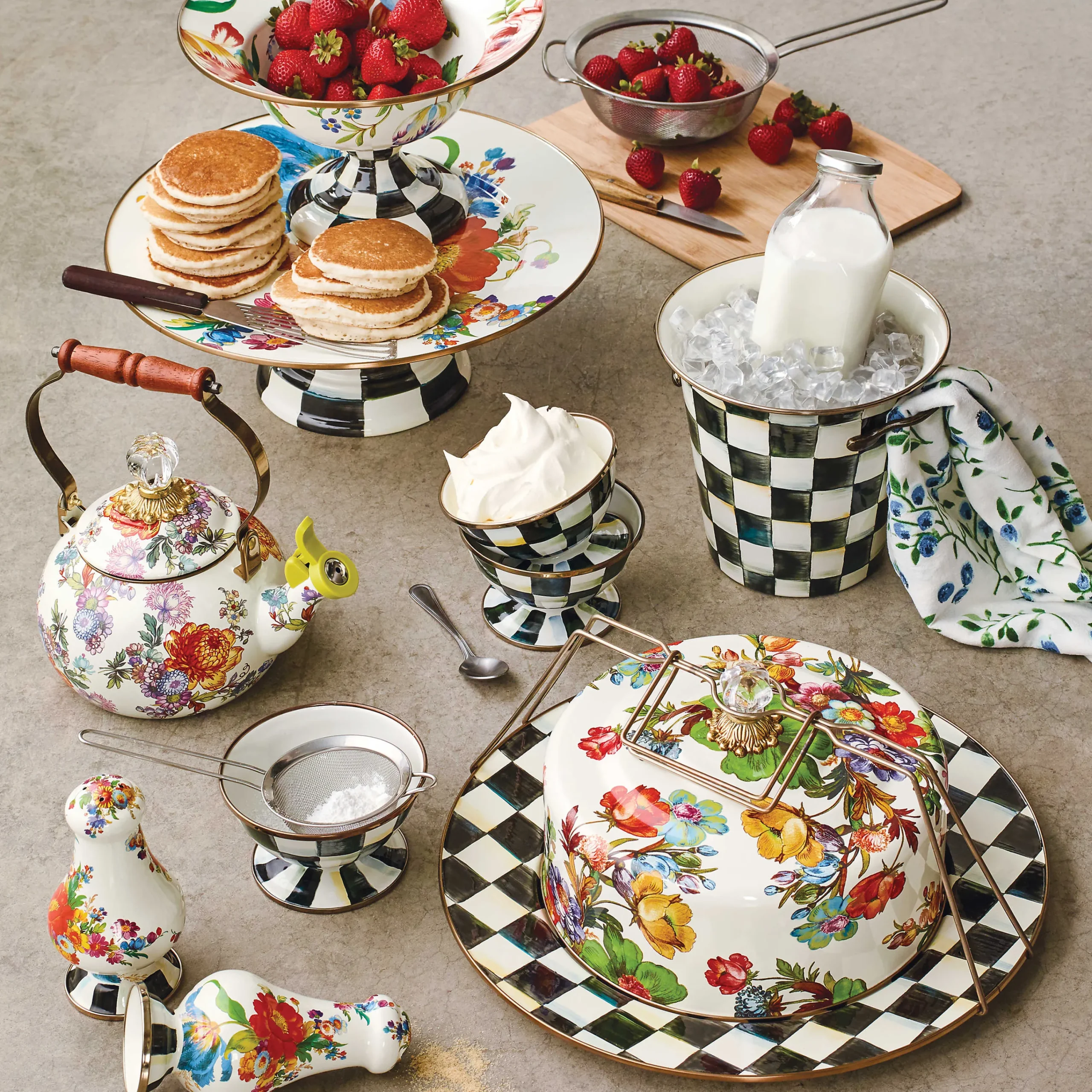 MacKenzie-Childs Flower Market Whistling Tea Kettle* Tea Kettles