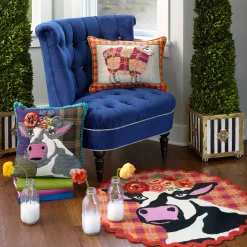 MacKenzie-Childs Frida Cowlo Rug - 3' Round* Rugs