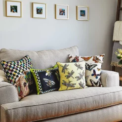 MacKenzie-Childs Frog And Bee Lumbar Pillow* Pillows, Throws, & Cushions