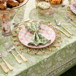 MacKenzie-Childs Gold Check Flatware - 5-Piece Place Setting* Outdoor Entertaining