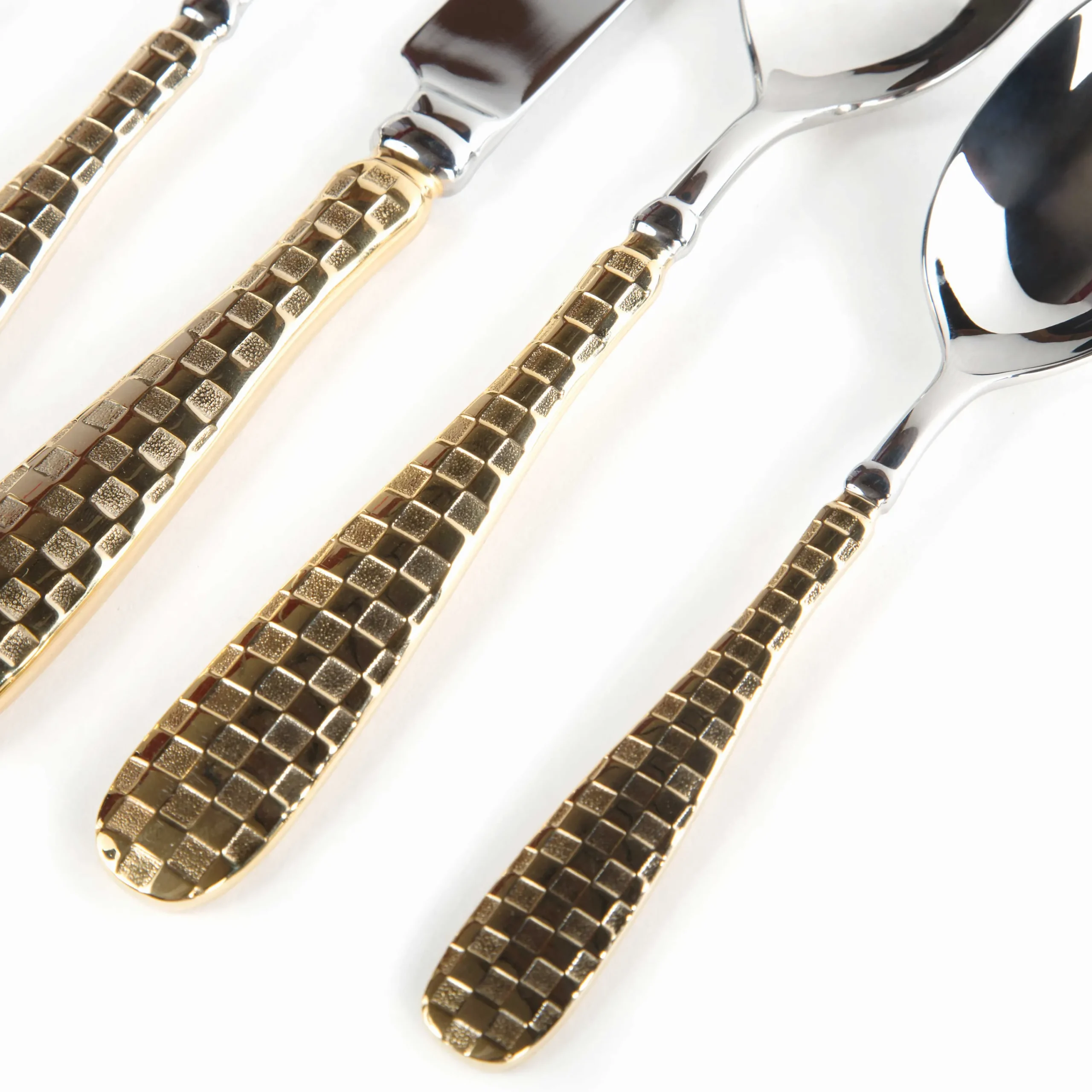 MacKenzie-Childs Gold Check Flatware - 5-Piece Place Setting* Outdoor Entertaining