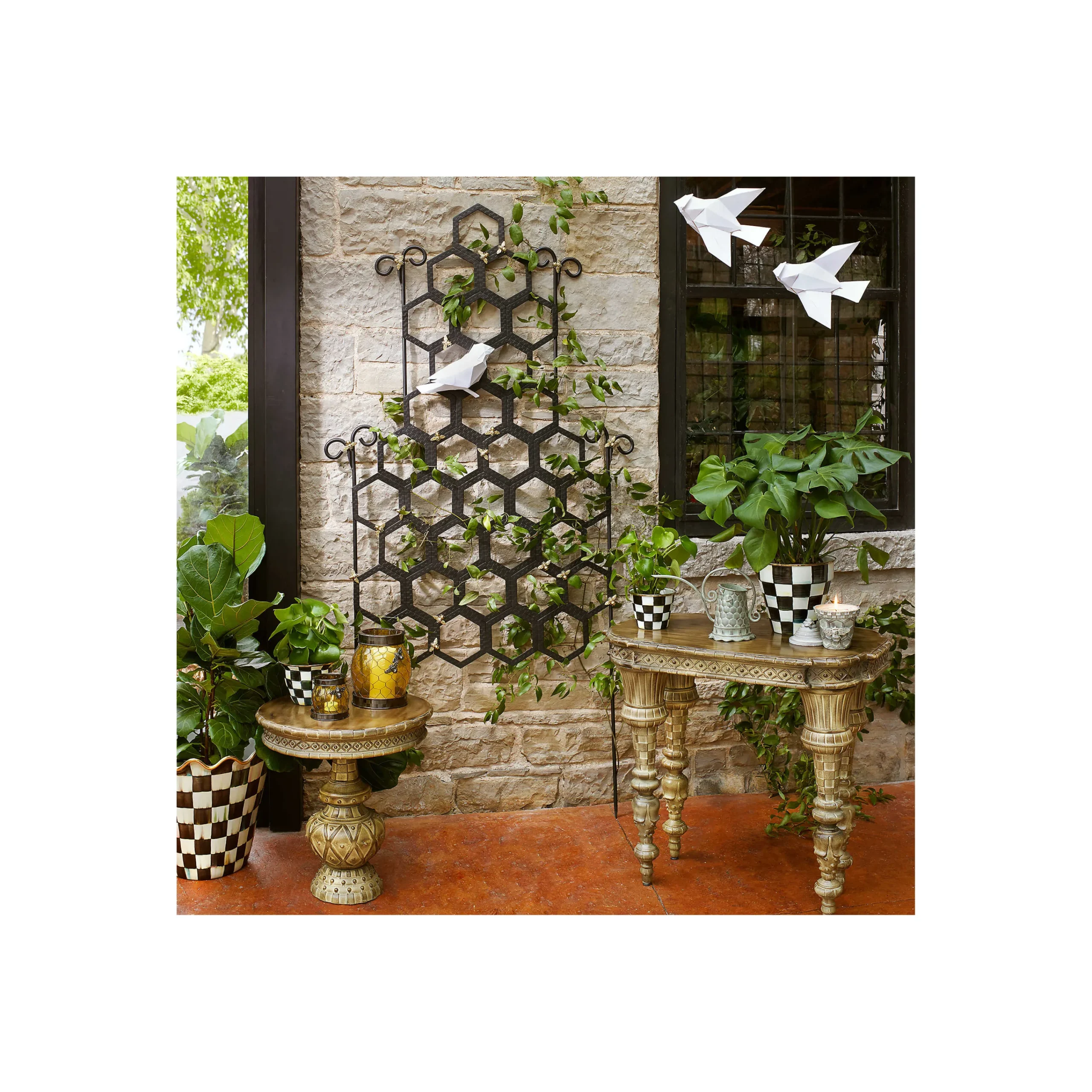 MacKenzie-Childs Golden Bee Trellis* Garden Accessories
