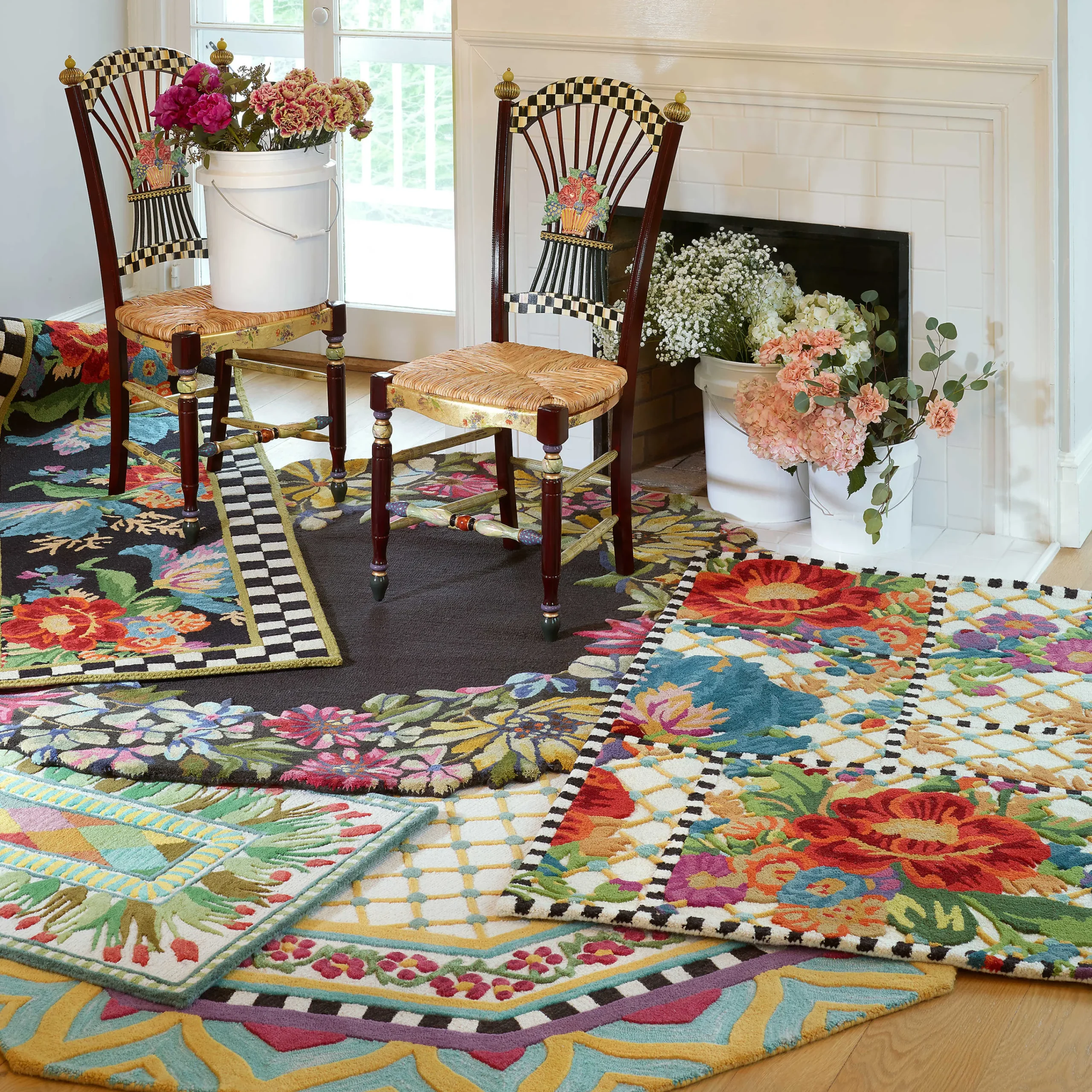MacKenzie-Childs Hitchcock Field Rug - 5'6" Octagon* Rugs