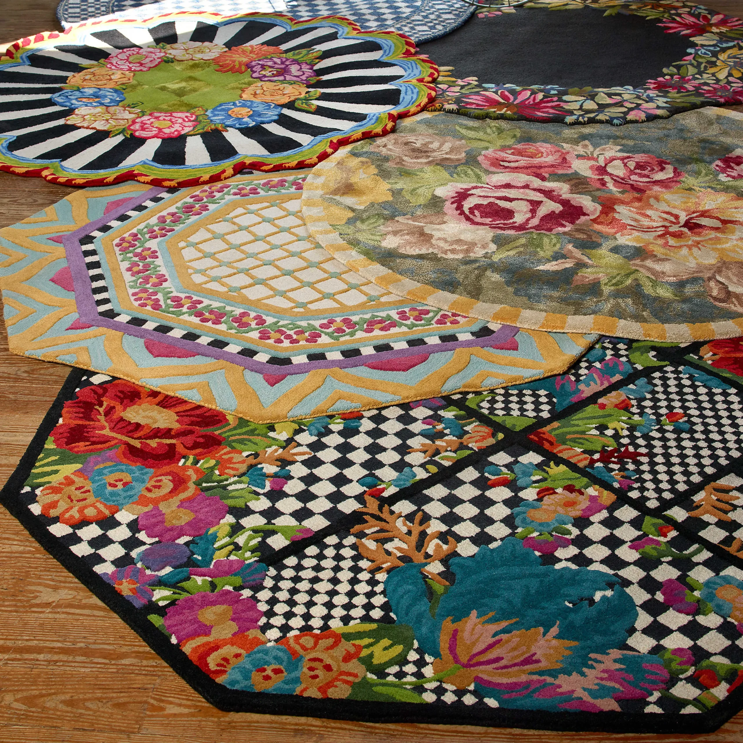 MacKenzie-Childs Hitchcock Field Rug - 5'6" Octagon* Rugs