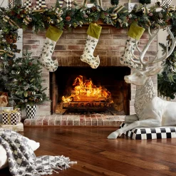 MacKenzie-Childs Houndstooth Throw - Grey & White* Pillows, Throws, & Cushions