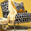 MacKenzie-Childs Houndstooth Throw - Yellow And White* Pillows, Throws, & Cushions