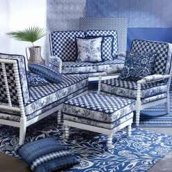 MacKenzie-Childs Indigo Villa Outdoor Accent Pillow* Outdoor Decor