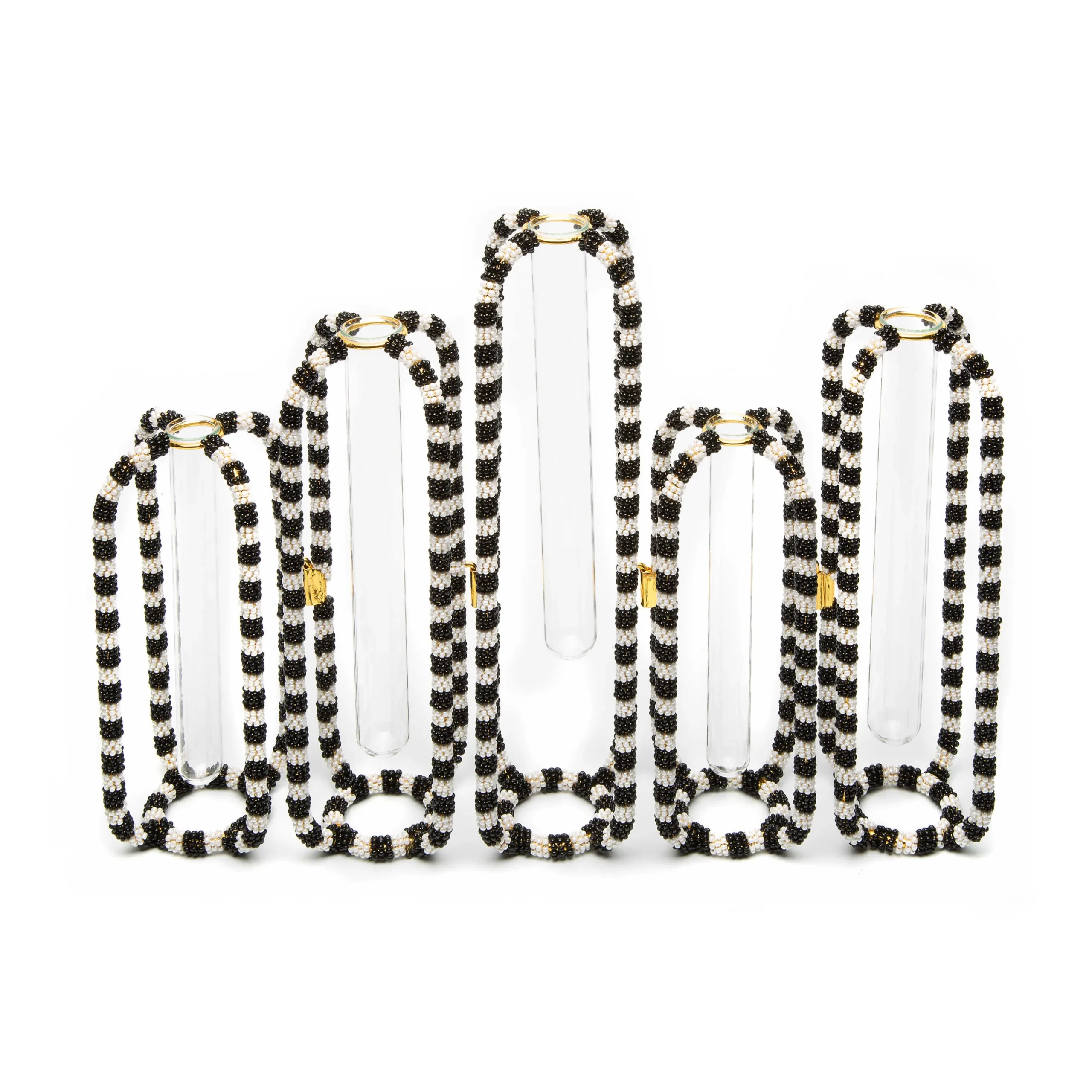 MacKenzie-Childs Interlocking Bud Vases - Set Of 5* Room Accents