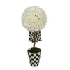 MacKenzie-Childs Ivory Topiary Drop In - Large* Greenery & Florals