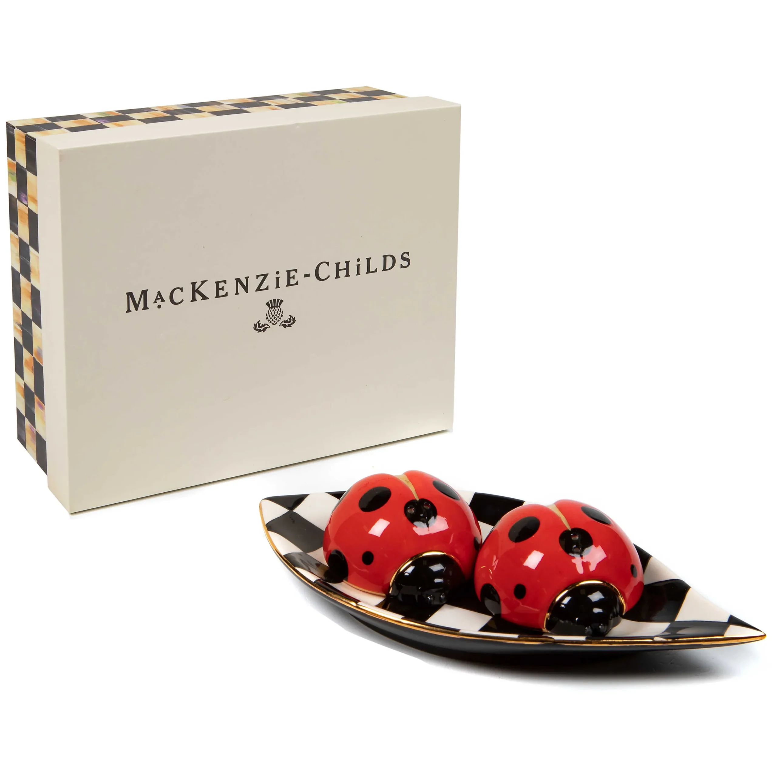 MacKenzie-Childs Ladybug Salt & Pepper Set* Outdoor Entertaining