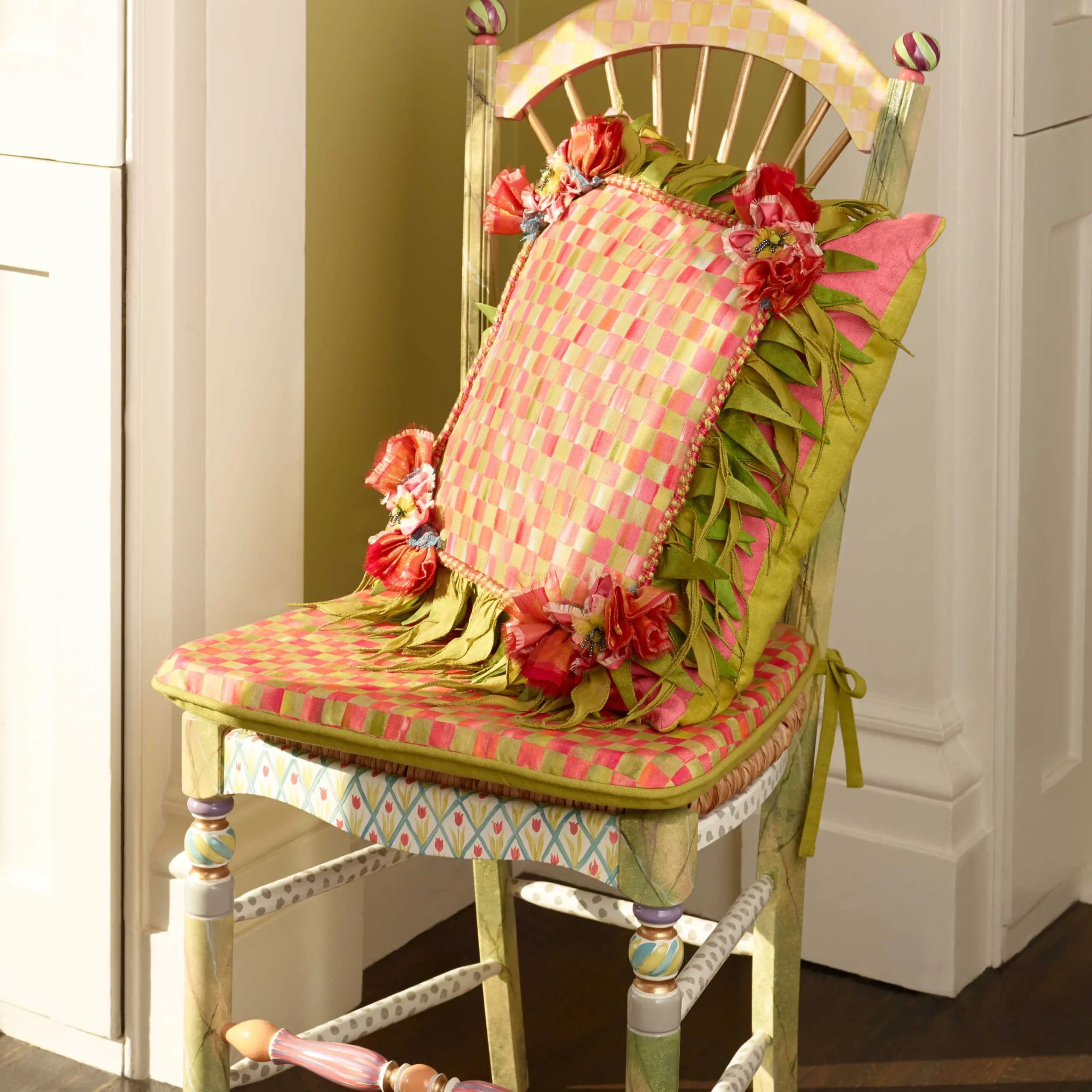MacKenzie-Childs Light Flower Basket Side Chair* Dining Room & Kitchen