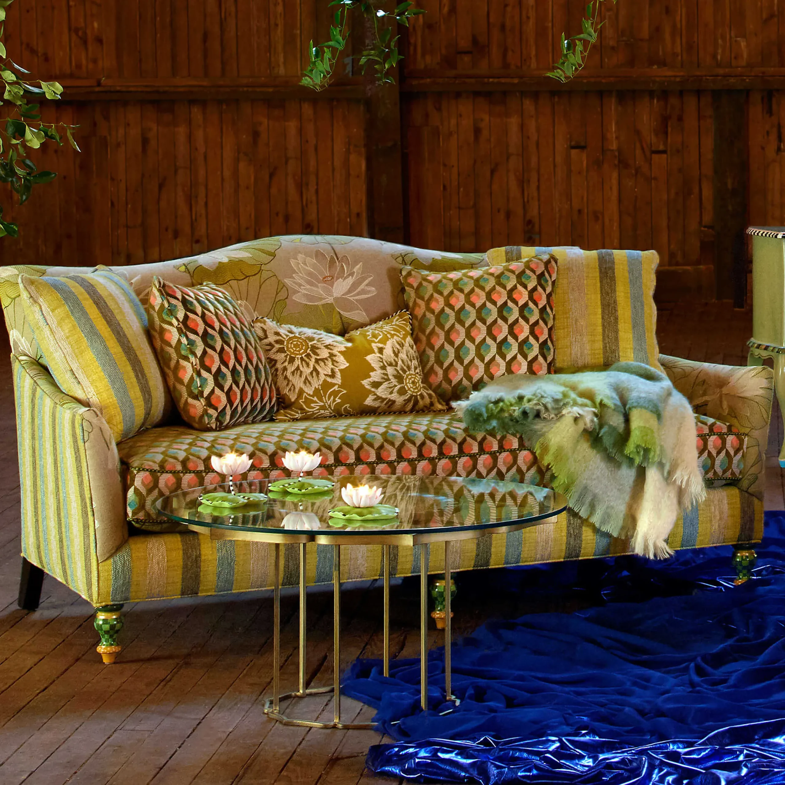 MacKenzie-Childs Lily Pond Sofa* Living Room