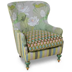 MacKenzie-Childs Lily Pond Wing Chair* Living Room