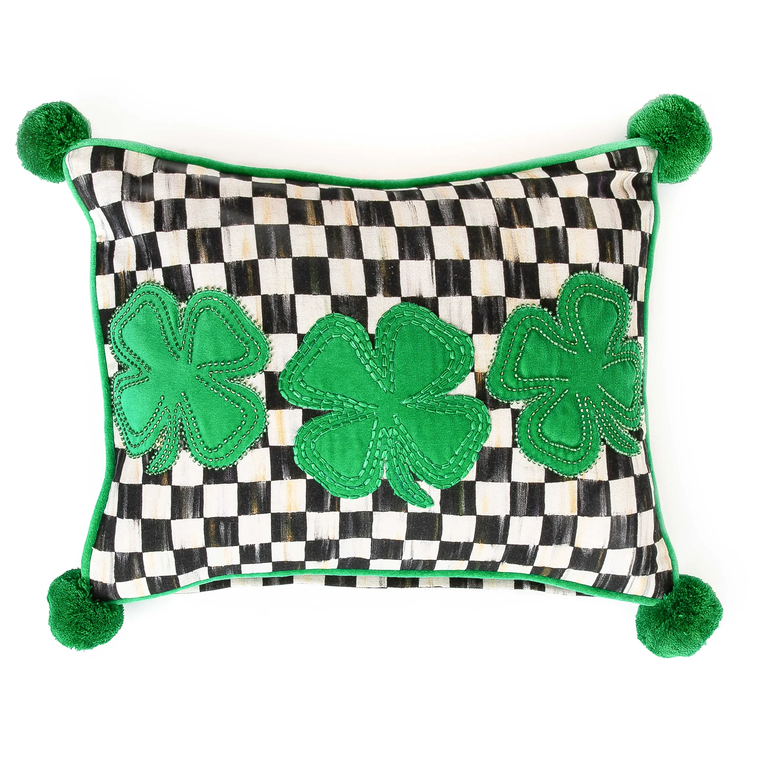 MacKenzie-Childs Lucky Clover Lumbar Pillow* Pillows, Throws, & Cushions