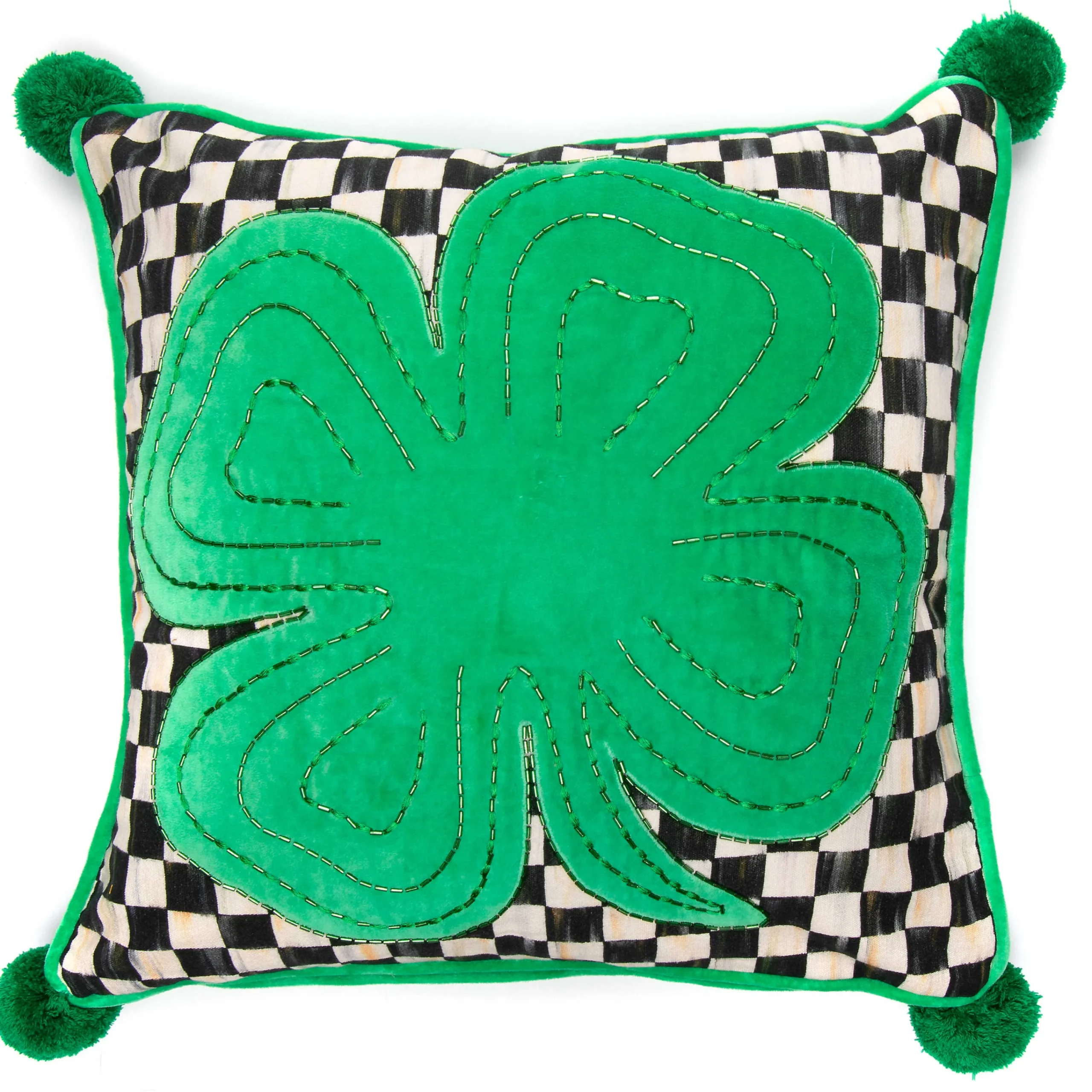MacKenzie-Childs Lucky Clover Pillow* Pillows, Throws, & Cushions