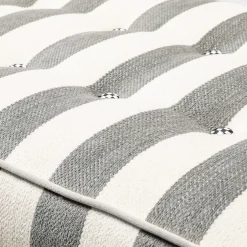 MacKenzie-Childs Marquee Bench - Chenille Grey Stripe* Entryway Furniture