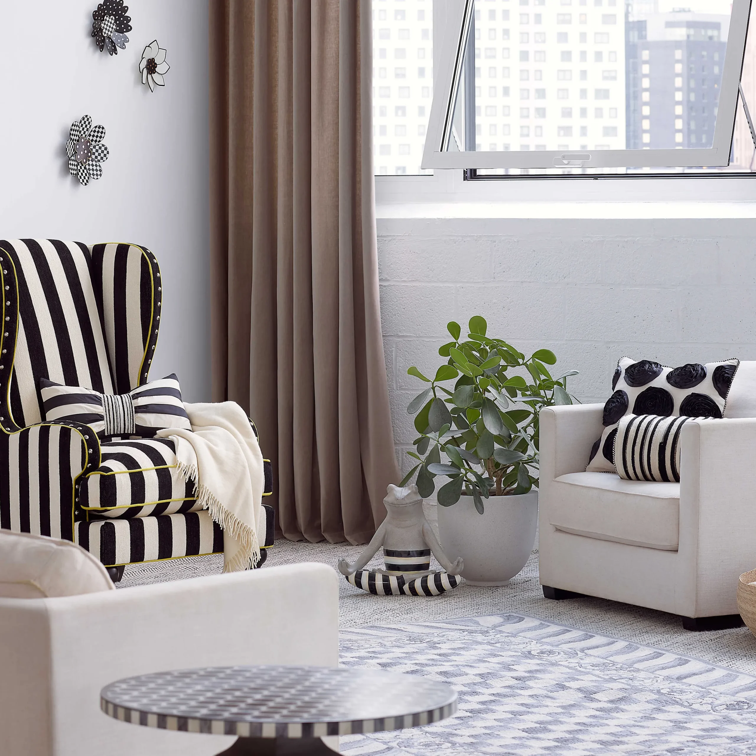 MacKenzie-Childs Marquee Bow Pillow* Pillows, Throws, & Cushions