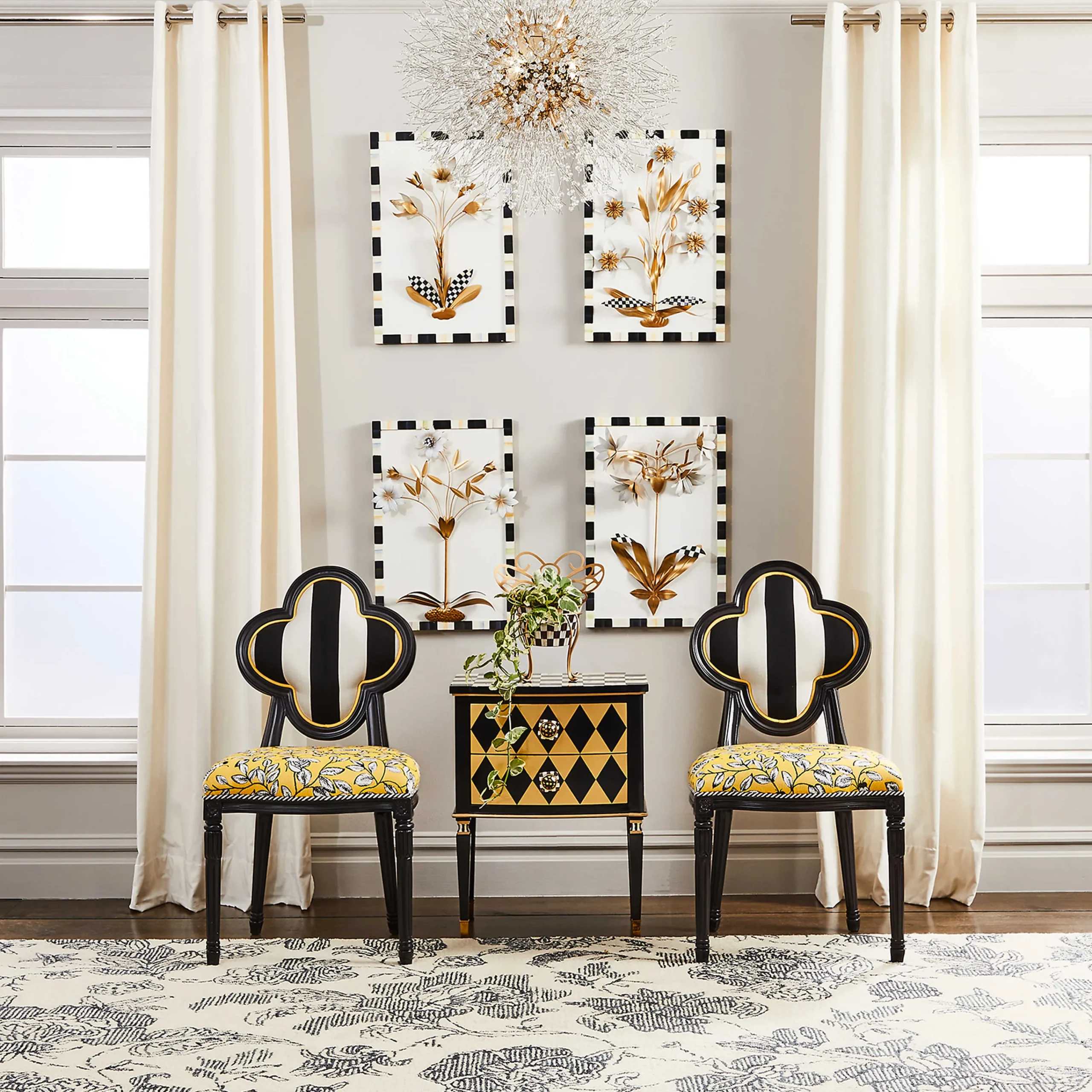 MacKenzie-Childs Marquee Daisy Wall Art* Room Accents