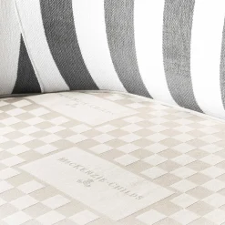 MacKenzie-Childs Marquee Wing Chair - Chenille Grey Stripe* Living Room