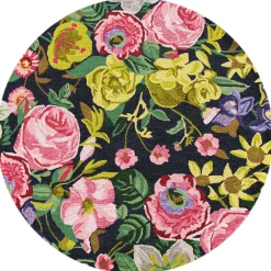 MacKenzie-Childs Midnight Floral Rug - 6' Round* Rugs