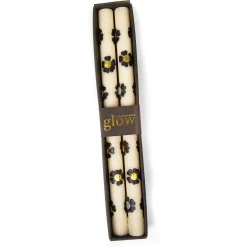 MacKenzie-Childs Mod Flower Dinner Candles – Silver & Gold – Set Of 2* Candles & Fragrances