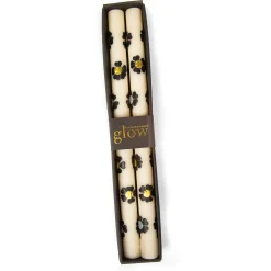 MacKenzie-Childs Mod Flower Dinner Candles – Silver & Gold – Set Of 2* Candles & Fragrances