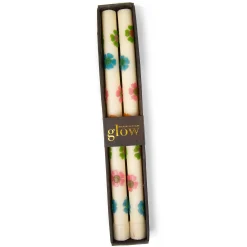 MacKenzie-Childs Mod Flower Dinner Candles – Pastel – Set Of 2* Candles & Fragrances