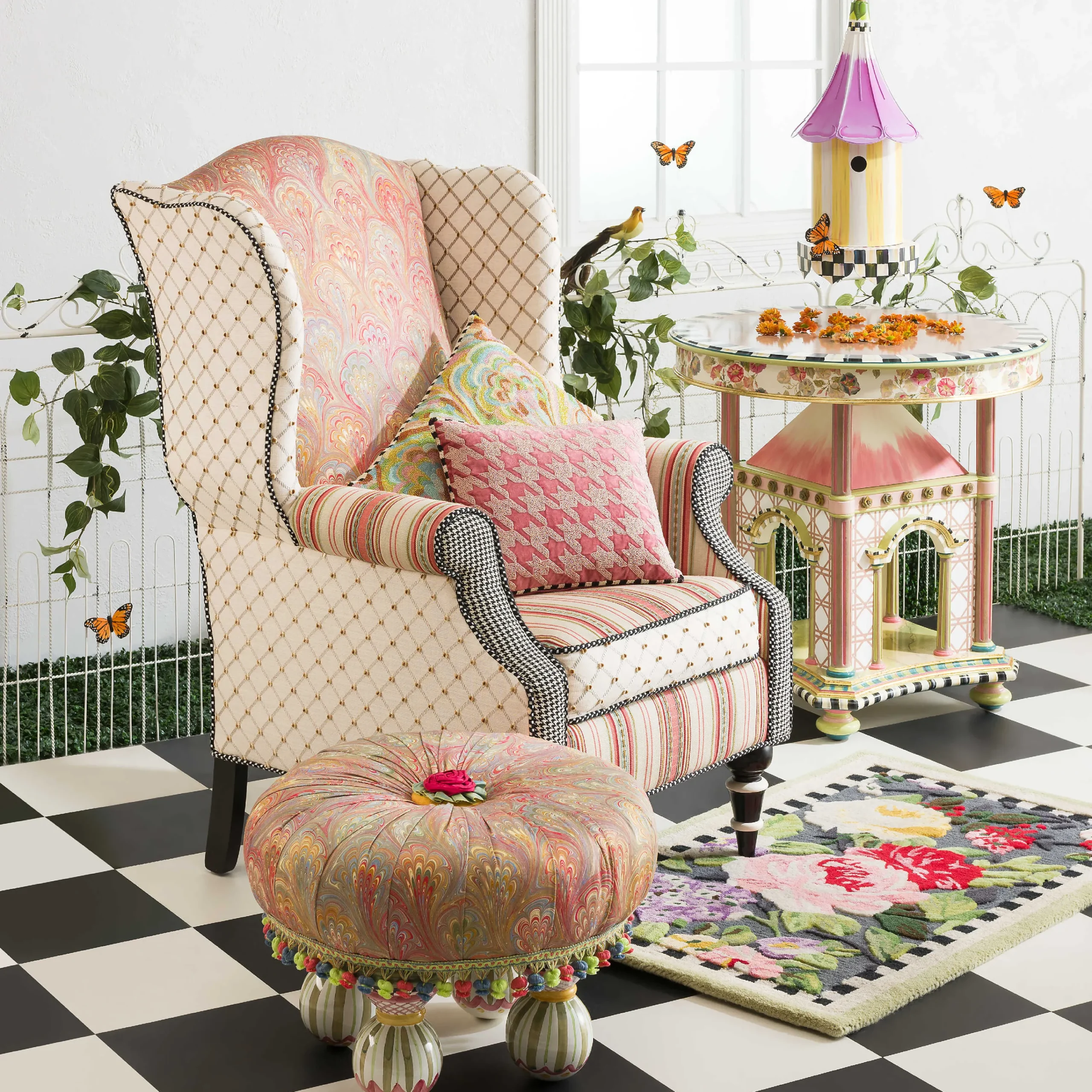 MacKenzie-Childs Morning Glory Birdhouse* Garden Accessories