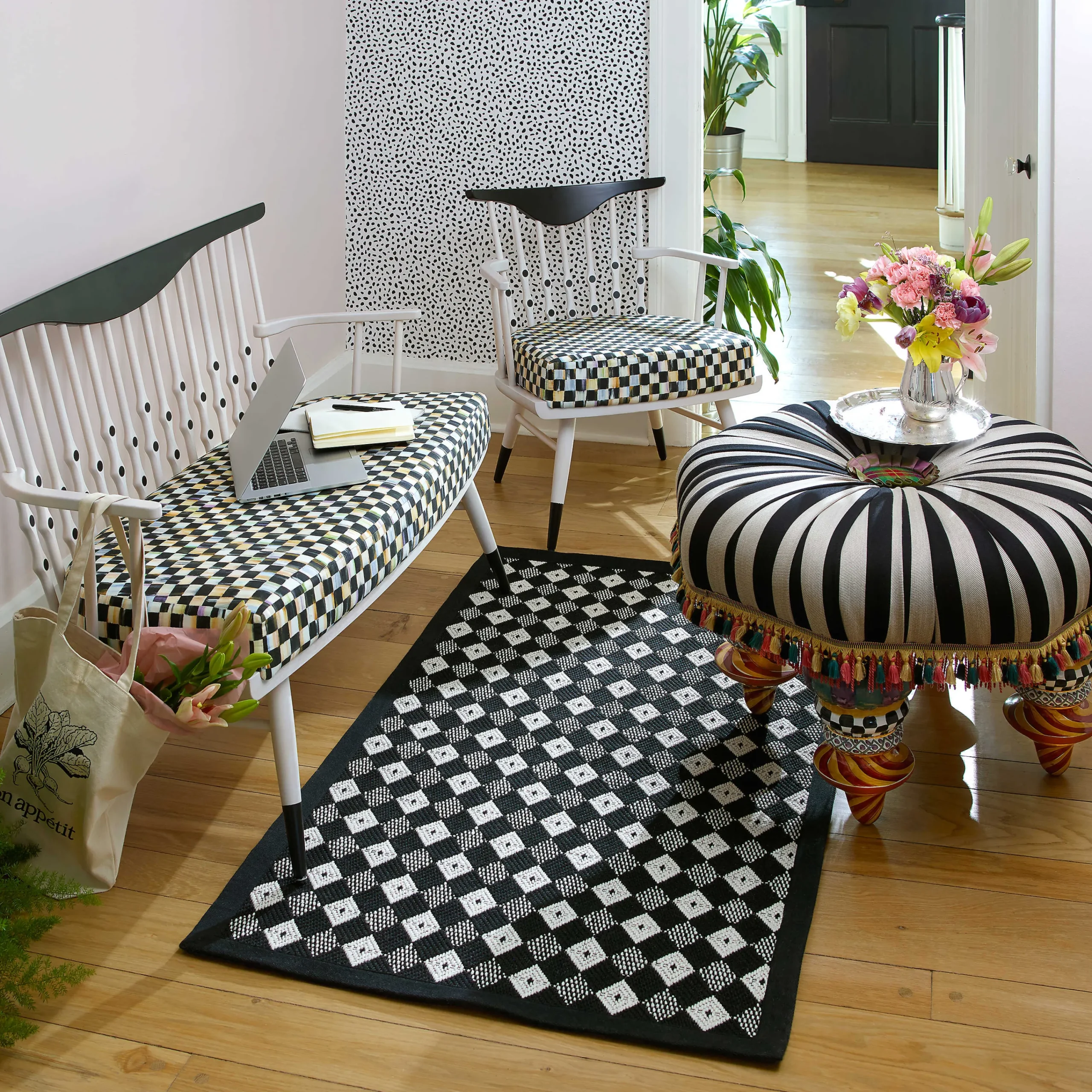 MacKenzie-Childs On Wall Street Setting Seat* Living Room