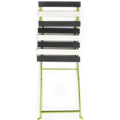 MacKenzie-Childs Outdoor Black & White Metal Bistro Side Chair* Entryway & Porch