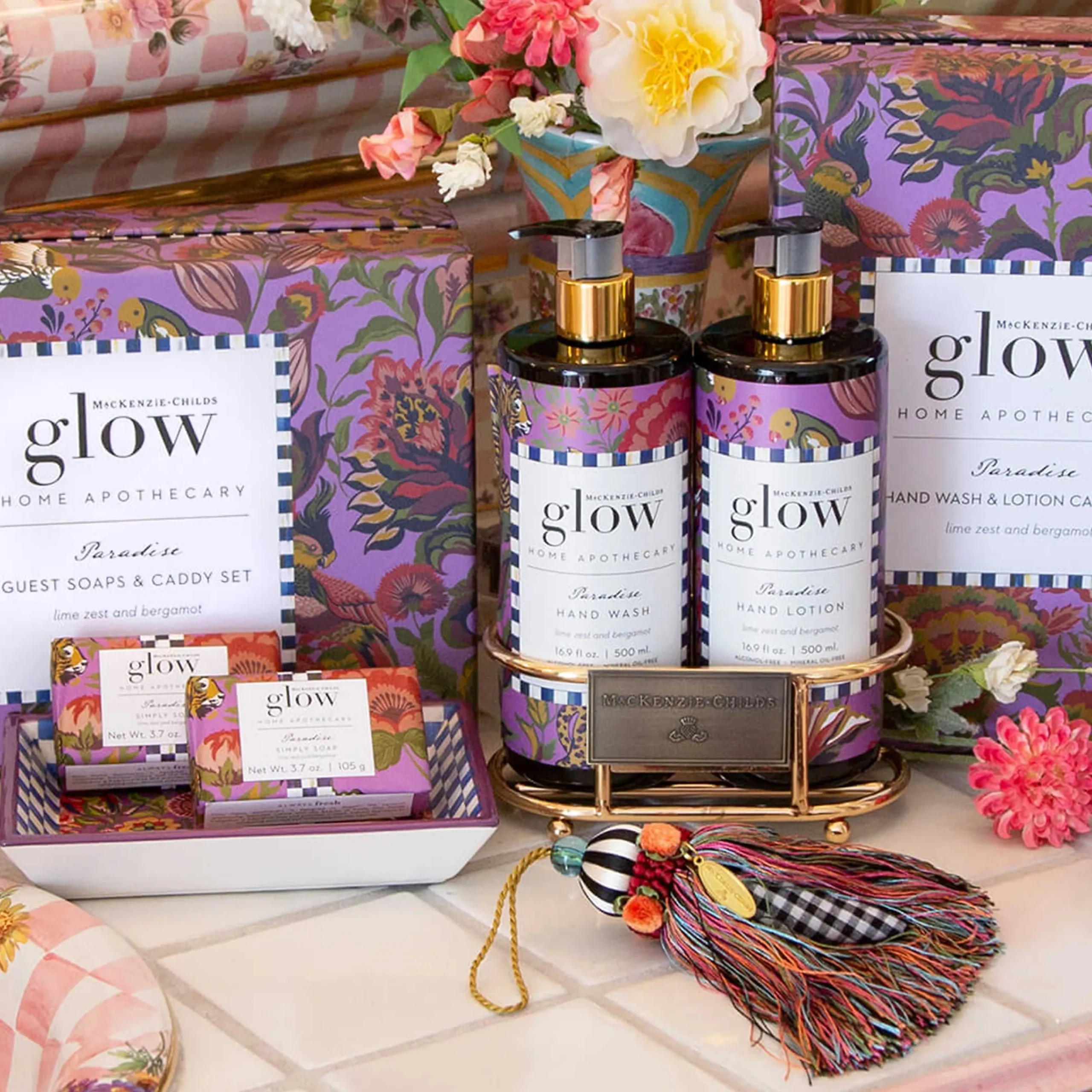 MacKenzie-Childs Paradise Soap & Lotion Caddy Set* Candles & Fragrances