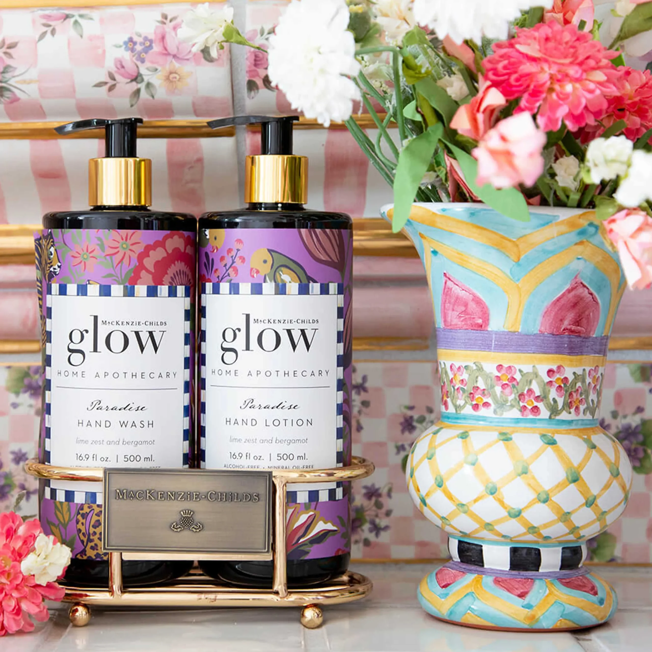 MacKenzie-Childs Paradise Soap & Lotion Caddy Set* Candles & Fragrances