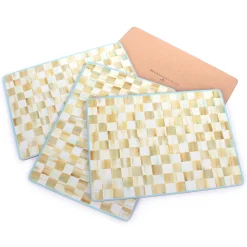 MacKenzie-Childs Parchment Check Cork Back Placemats - Set Of 4* Outdoor Entertaining