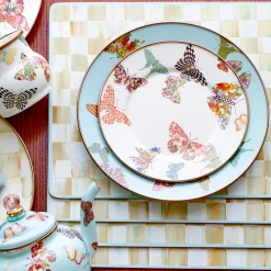 MacKenzie-Childs Parchment Check Cork Back Placemats - Set Of 4* Outdoor Entertaining