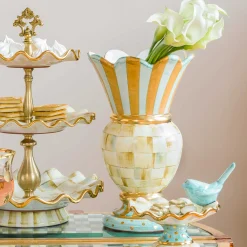 MacKenzie-Childs Parchment Check Great Vase* Room Accents