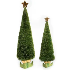 MacKenzie-Childs Patience Brewster Dash Away Sisal Elf Tree Figures* Room Accents