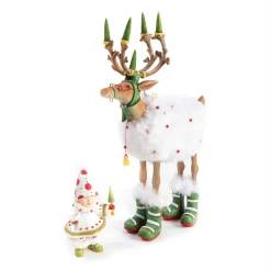 MacKenzie-Childs Patience Brewster Dash Away Blitzen Reindeer Figure* Room Accents