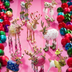 MacKenzie-Childs Patience Brewster Dash Away Cupid Reindeer Figure* Room Accents