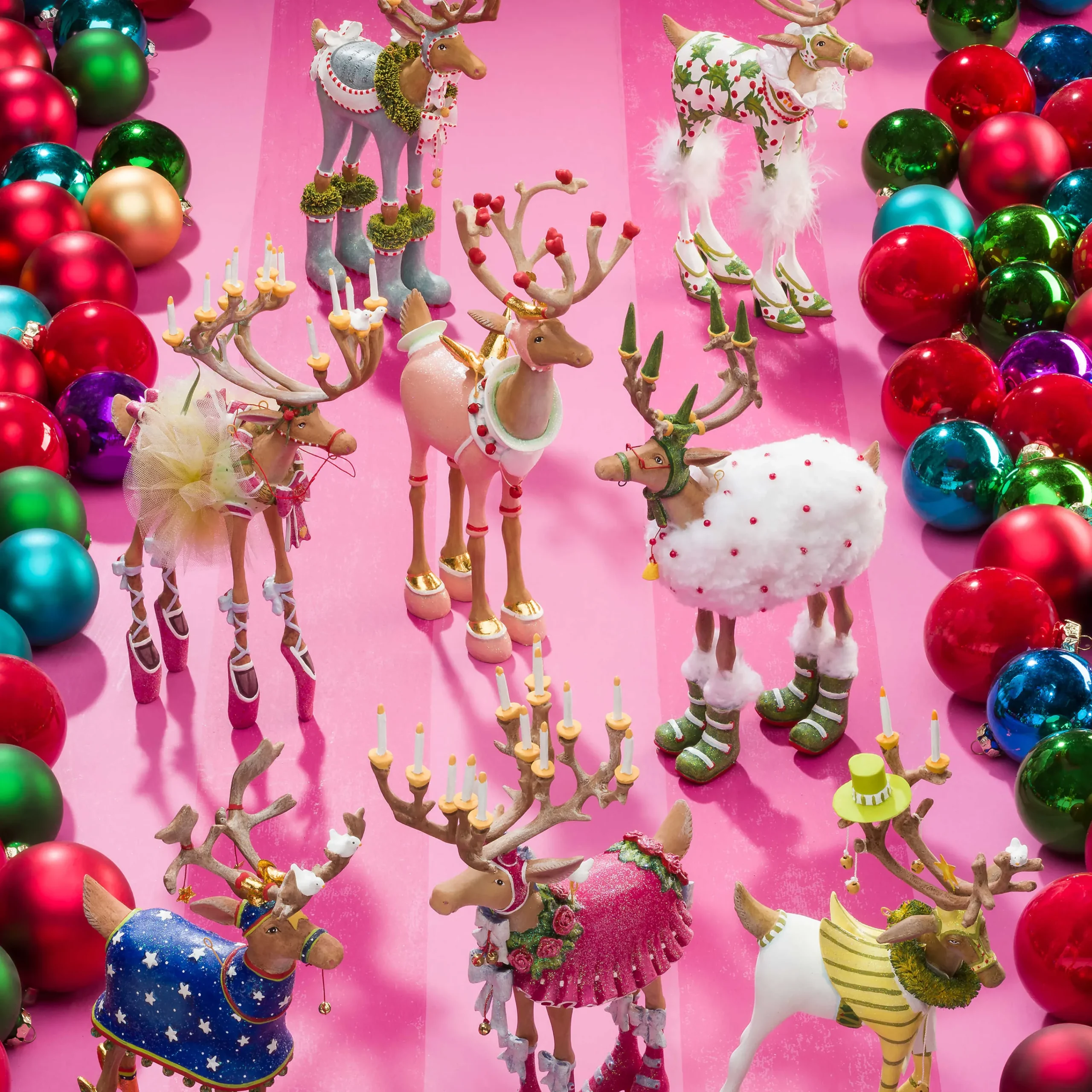 MacKenzie-Childs Patience Brewster Dash Away Cupid Reindeer Figure* Room Accents