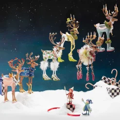 MacKenzie-Childs Patience Brewster Dash Away Comet Reindeer Figure* Room Accents